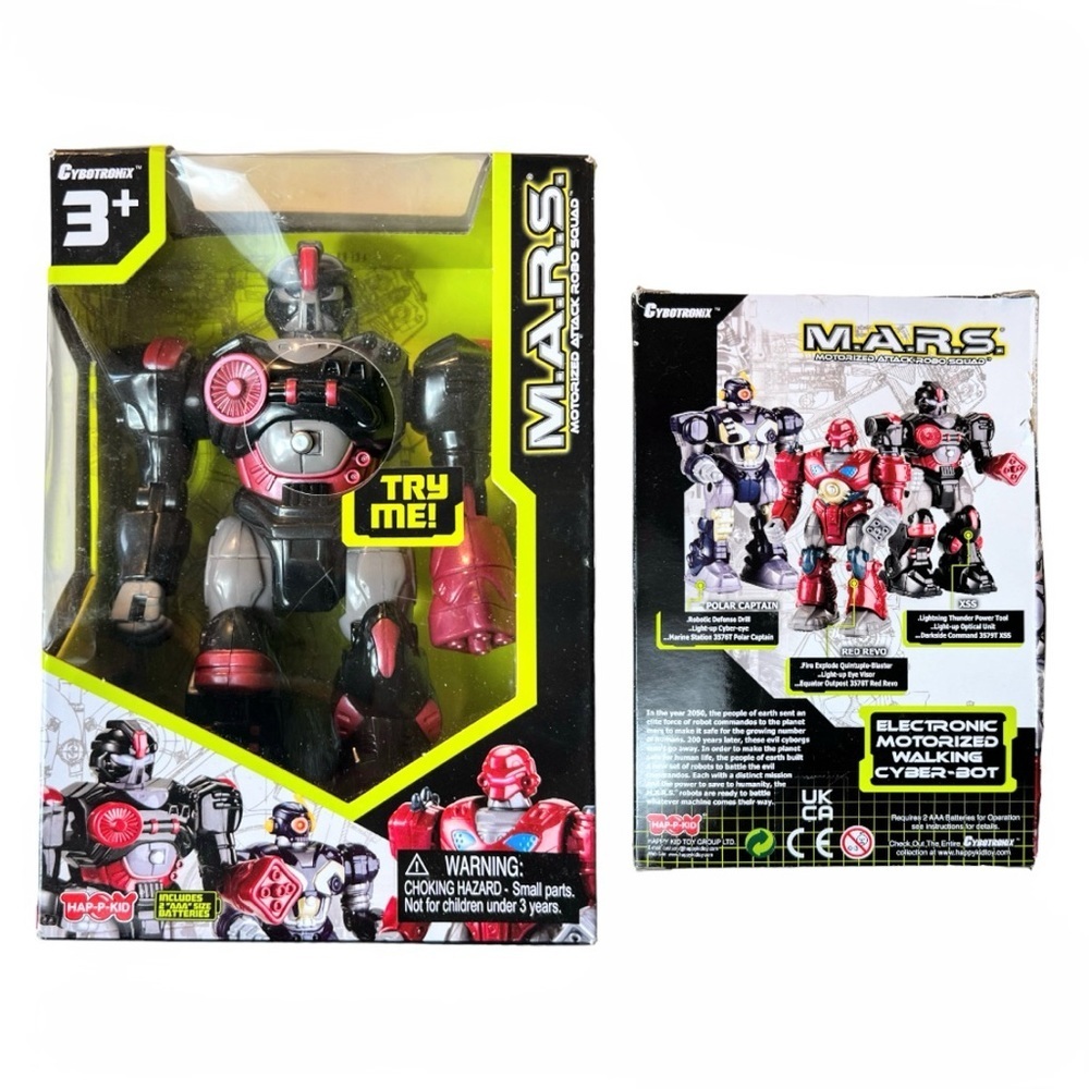 NIB Cybotronix MARS Walking Robots 7" Motorized Attack Robo Squad - Picture 7 of 8